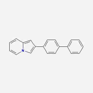 B1271206 2-(4-Phenylphenyl)indolizine CAS No. 79373-03-8