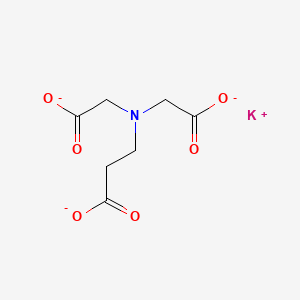 molecular formula C7H8KNO6-2 B12712104 potassium;3-[bis(carboxylatomethyl)amino]propanoate CAS No. 143843-76-9