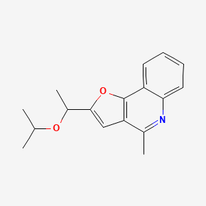 molecular formula C17H19NO2 B12712120 4-Methyl-2-(1-(1-methylethoxy)ethyl)furo(3,2-c)quinoline CAS No. 88654-59-5