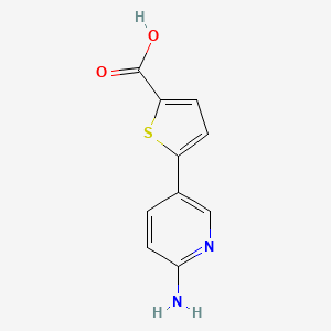 molecular formula C10H8N2O2S B1271214 5-(6-Aminopyridin-3-yl)thiophene-2-carboxylic acid CAS No. 872838-44-3