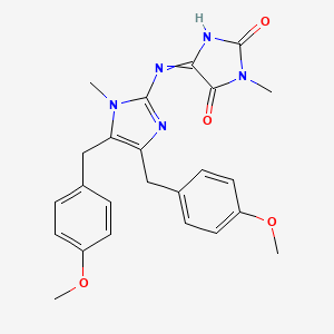molecular formula C24H25N5O4 B12712163 Naamidine G CAS No. 171784-01-3