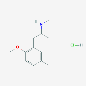molecular formula C12H20ClNO B12712176 Phenethylamine, 2-methoxy-N,alpha,5-trimethyl-, hydrochloride CAS No. 92722-93-5
