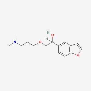 molecular formula C15H21NO3 B12712178 alpha-((3-(Dimethylamino)propoxy)methyl)-5-benzofuranmethanol CAS No. 131965-08-7
