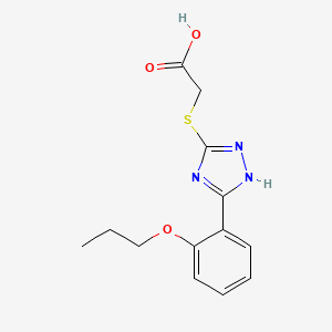 molecular formula C13H15N3O3S B1271220 {[5-(2-Propoxyphenyl)-4H-1,2,4-triazol-3-YL]thio}acetic acid CAS No. 50616-43-8