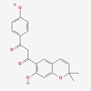 molecular formula C20H18O5 B12712212 Glyinflanin B CAS No. 142750-23-0