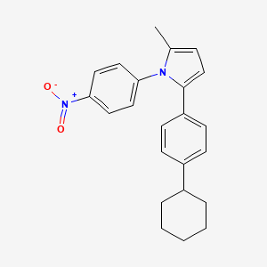 molecular formula C23H24N2O2 B12712217 2-(4-Cyclohexylphenyl)-5-methyl-1-(4-nitrophenyl)-1H-pyrrole CAS No. 91306-86-4