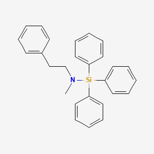 molecular formula C27H27NSi B12712226 Silanamine, N-methyl-N-(2-phenylethyl)-1,1,1-triphenyl- CAS No. 80930-67-2