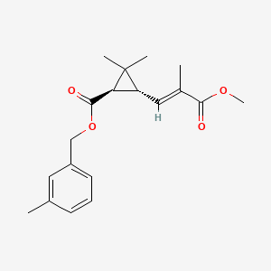 molecular formula C19H24O4 B12712250 Methyl (E)-3-((1S,3R)-2,2-Dimethyl-3-((3-methylphenyl)methoxycarbonyl)cyclopropyl)-2-methylprop-2-enoate CAS No. 125587-35-1