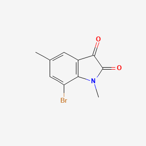 molecular formula C10H8BrNO2 B1271226 7-bromo-1,5-dimethyl-1H-indole-2,3-dione CAS No. 124807-89-2