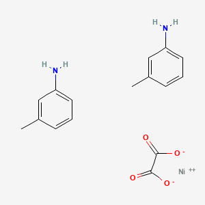 molecular formula C16H18N2NiO4 B12712288 Nickel, (ethanedioato(2-)-O,O')bis(3-methylbenzenamine)- CAS No. 80660-65-7
