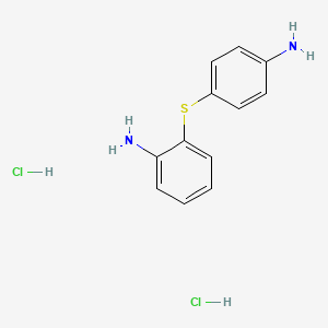 molecular formula C12H14Cl2N2S B12712298 Benzenamine, 2-((4-aminophenyl)thio)-, dihydrochloride CAS No. 72319-20-1