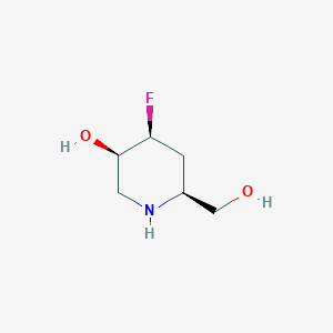 molecular formula C6H12FNO2 B127123 (3R,4S,6S)-4-Fluoro-6-(hydroxymethyl)piperidin-3-ol CAS No. 158955-60-3