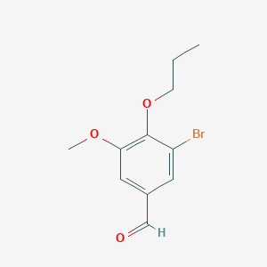 molecular formula C11H13BrO3 B1271231 3-Bromo-5-methoxy-4-propoxybenzaldehyde CAS No. 91335-52-3