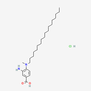 molecular formula C26H47ClN2O2 B12712314 3-Amino-4-(methyloctadecylamino)benzoic acid monohydrochloride CAS No. 94199-46-9