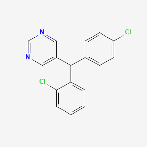 molecular formula C17H12Cl2N2 B12712350 Deshydroxyfenarimol CAS No. 93765-38-9