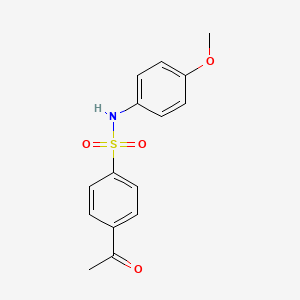 molecular formula C15H15NO4S B1271237 4-acetyl-N-(4-methoxyphenyl)benzenesulfonamide CAS No. 736948-73-5