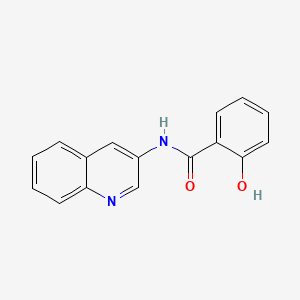 molecular formula C16H12N2O2 B12712401 Benzamide, 2-hydroxy-N-3-quinolinyl- CAS No. 123199-78-0