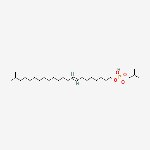 molecular formula C27H55O4P B12712407 [(E)-21-methyldocos-8-enyl] 2-methylpropyl hydrogen phosphate 