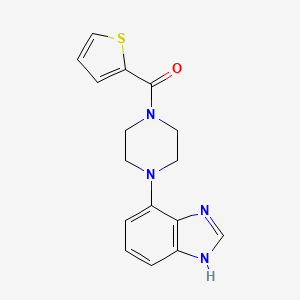 molecular formula C16H16N4OS B12712422 Piperazine, 1-(1H-benzimidazol-4-yl)-4-(2-thienylcarbonyl)- CAS No. 84806-76-8
