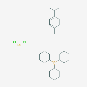 molecular formula C28H47Cl2PRu B127125 Dichloro(P-cymene)tricyclohexylphosphineruthenium (II) CAS No. 145381-23-3
