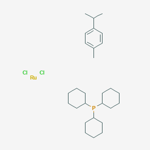 molecular formula C28H47Cl2PRu B127125 Dichloro(P-cymene)tricyclohexylphosphineruthenium(II) CAS No. 145381-23-3
