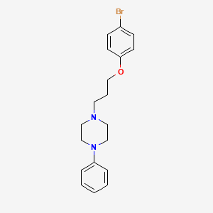 molecular formula C19H23BrN2O B12712508 Piperazine, 1-(3-(4-bromophenoxy)propyl)-4-phenyl- CAS No. 84344-36-5