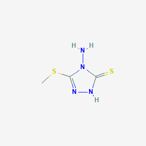 molecular formula C3H6N4S2 B1271255 4-amino-5-(methylthio)-4H-1,2,4-triazole-3-thiol CAS No. 21532-03-6