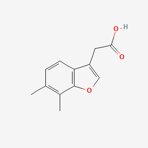 molecular formula C12H12O3 B1271257 (6,7-Dimethyl-1-benzofuran-3-yl)acetic acid CAS No. 610277-17-3