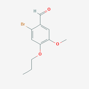 molecular formula C11H13BrO3 B1271267 2-溴-5-甲氧基-4-丙氧基苯甲醛 CAS No. 515847-38-8