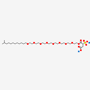 molecular formula C33H62Na2O15S B12712748 Disodium 1-(23-(isotridecyloxy)-3,6,9,12,15,18,21-heptaoxatricos-1-yl) 2-sulphonatosuccinate CAS No. 85168-80-5