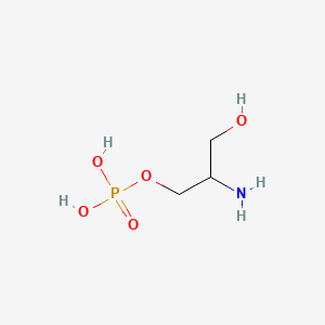 molecular formula C3H10NO5P B12712778 2-Amino-1,3-propanediol-3-phosphate CAS No. 65929-04-6