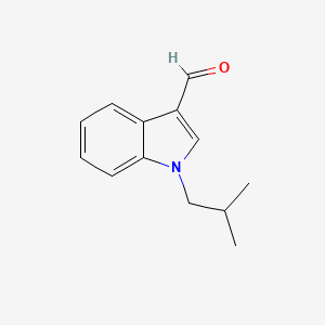 molecular formula C13H15NO B1271278 1-Isobutyl-1H-indole-3-carbaldehyde CAS No. 433254-46-7