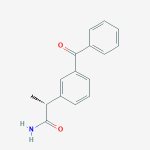 molecular formula C16H15NO2 B12712786 Ketoprofen amide, (R)- CAS No. 188252-75-7