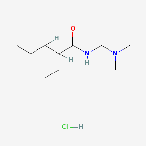 molecular formula C11H25ClN2O B12712817 Pentanamide, N-((dimethylamino)methyl)-2-ethyl-3-methyl-, monohydrochloride CAS No. 88018-40-0