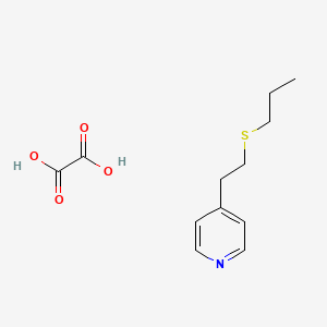 molecular formula C12H17NO4S B12712830 oxalic acid;4-(2-propylsulfanylethyl)pyridine CAS No. 134480-49-2