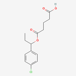 molecular formula C14H17ClO4 B12712873 Glutaric acid, p-chloro-alpha-ethylbenzyl ester CAS No. 96875-24-0