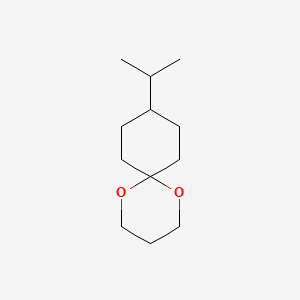 molecular formula C12H22O2 B12712886 9-Isopropyl-1,5-dioxaspiro(5.5)undecane CAS No. 65156-95-8