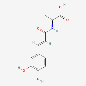molecular formula C12H13NO5 B12712934 N-(E)-Caffeoyl-L-alanine CAS No. 959927-45-8