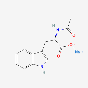 molecular formula C13H13N2NaO3 B12712966 N-Acetyl-L-tryptophan sodium CAS No. 62208-95-1