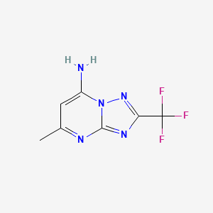 molecular formula C7H6F3N5 B1271298 5-Methyl-2-(trifluoromethyl)-[1,2,4]triazolo[1,5-a]pyrimidin-7-amine CAS No. 380340-45-4