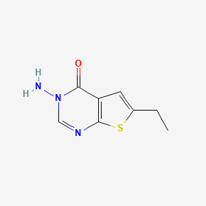 molecular formula C8H9N3OS B1271303 3-amino-6-ethyl-3H,4H-thieno[2,3-d]pyrimidin-4-one 