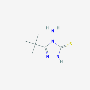 molecular formula C6H12N4S B1271305 4-amino-5-tert-butyl-4H-1,2,4-triazole-3-thiol CAS No. 73396-58-4