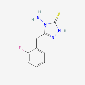 molecular formula C9H9FN4S B1271306 4-amino-5-[(2-fluorophenyl)methyl]-4H-1,2,4-triazole-3-thiol 