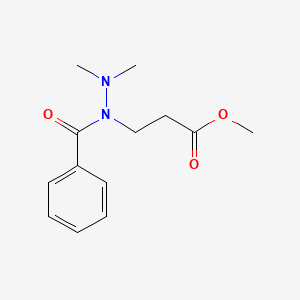 molecular formula C13H18N2O3 B12713144 Benzoic acid, 1-(3-methoxy-3-oxopropyl)-2,2-dimethylhydrazide CAS No. 96804-38-5