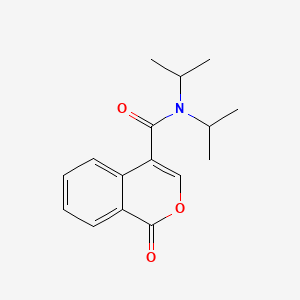 molecular formula C16H19NO3 B12713167 1H-2-Benzopyran-4-carboxamide, N,N-bis(1-methylethyl)-1-oxo- CAS No. 148581-58-2