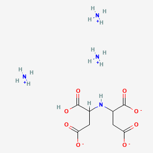 molecular formula C8H20N4O8 B12713183 Aspartic acid, N-(1,2-dicarboxyethyl)-, triammonium salt CAS No. 415719-09-4