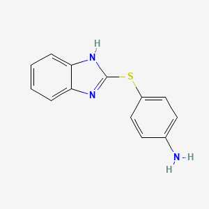 molecular formula C13H11N3S B1271326 4-(1H-benzimidazol-2-ylthio)aniline CAS No. 956-13-8