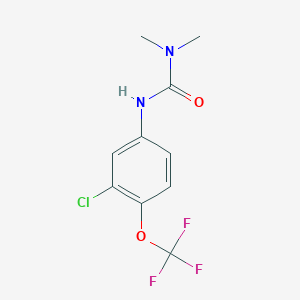 molecular formula C10H10ClF3N2O2 B12713280 N'-(3-Chloro-4-(trifluoromethoxy)phenyl)-N,N-dimethylurea CAS No. 29770-94-3