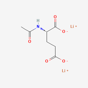 molecular formula C7H9Li2NO5 B12713331 Dilithium N-acetyl-L-glutamate CAS No. 32093-27-9
