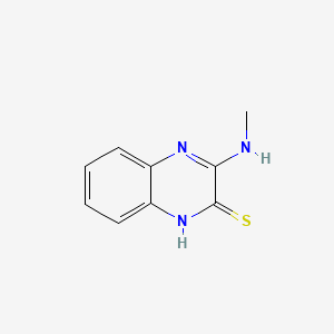 molecular formula C9H9N3S B12713336 3-Quinoxalinethiol, 2-amino-N-methyl- CAS No. 54253-31-5